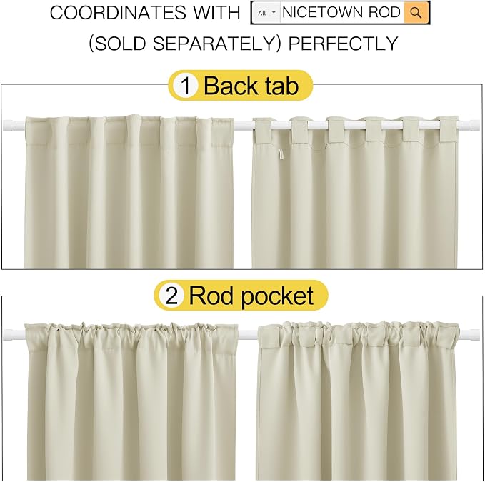 NICETOWN Room Darkening Curtains - Image 3