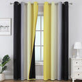 Black and Yellow Ombre Blackout Curtains 84 Inches Long | Room Darkening by ESTELARTEXTILER