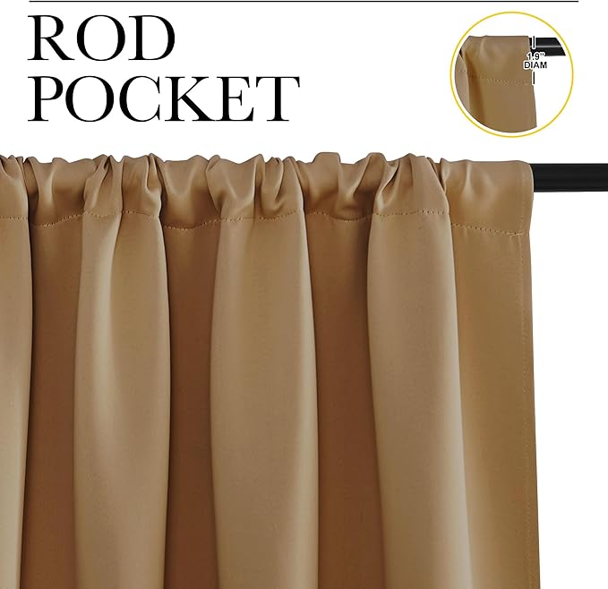 NICETOWN Blackout Curtains for Living Curtains, 2 Panels, 42 by 72, Room - Image 2