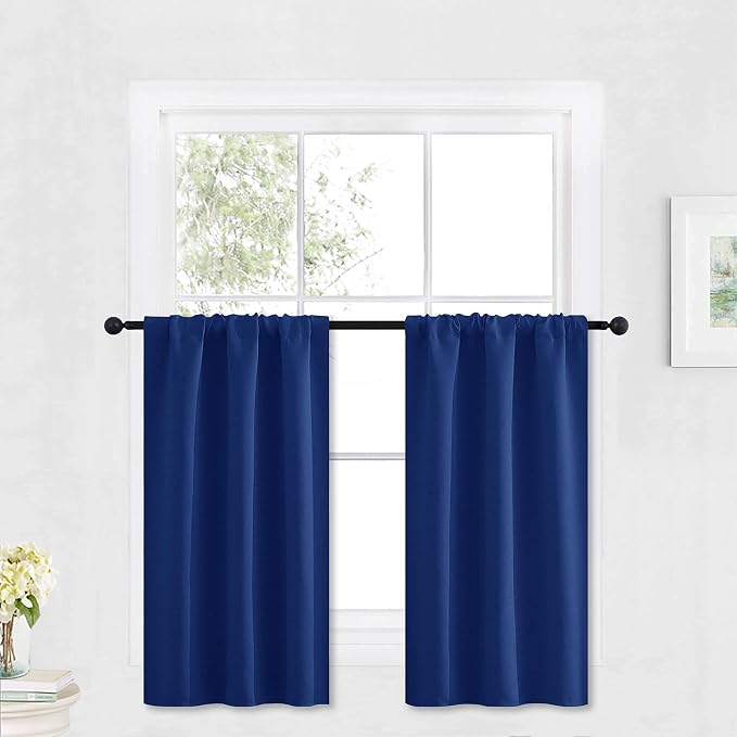 RYB HOME Kitchen Blackout Curtains Over Sink 36 inch Length, Rod Pocket | by RYBHOME