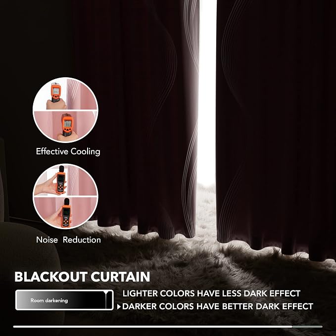 Deconovo Blackout Back Tab Curtains - Image 5