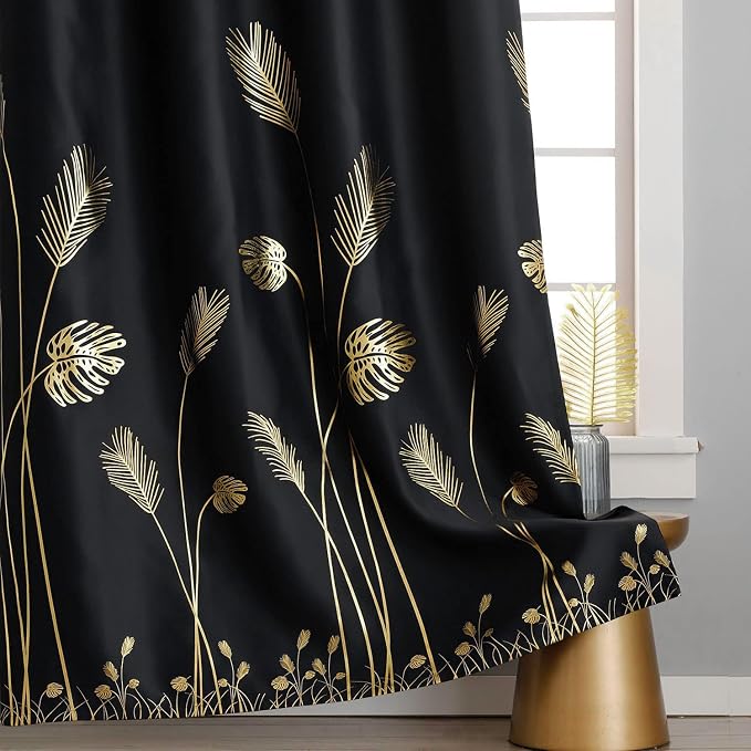 Grommet Window Black Blackout Drapes Energy Saving Light Blocking Blacout - Image 7