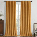 Joydeco 100% Blackout Curtains Velvet Black Out Curtain 72 Inch Drapes | by JOYDECO