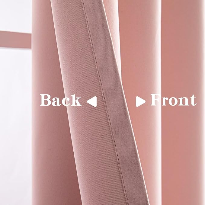 IGEMAEVE Blackout Curtains for Bedroom Grommet Gossamer Pink 52" W x 108" L | - Image 4