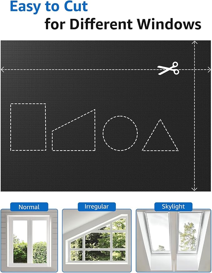 Blackout Curtains Portable 72”x100”No Drill Black Out Window Cover | 100% - Image 4