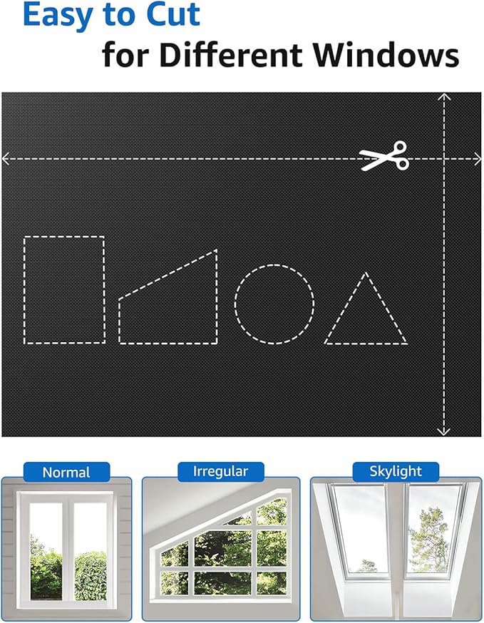Blackout Curtains Portable 46”x48” No Drill Black Out Window Cover | 100% - Image 4