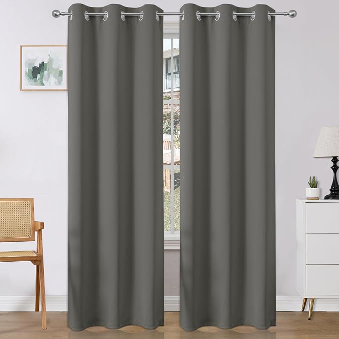 Joydeco Blackout Curtains 95 Inches Long 2 Panels Set, Thermal Insulated Long by JOYDECO