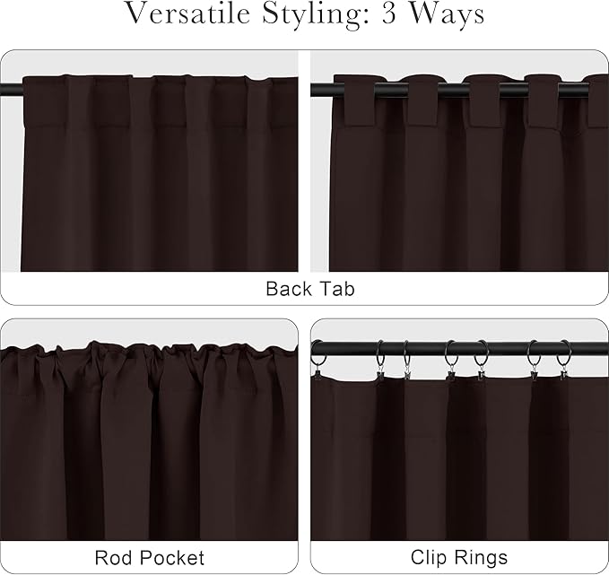 PONY DANCE Black Out Curtains 48 inch Long - Image 5