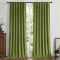 Joydeco 100% Blackout Curtains Velvet Black Out Curtain 84 Inch Drapes | by JOYDECO