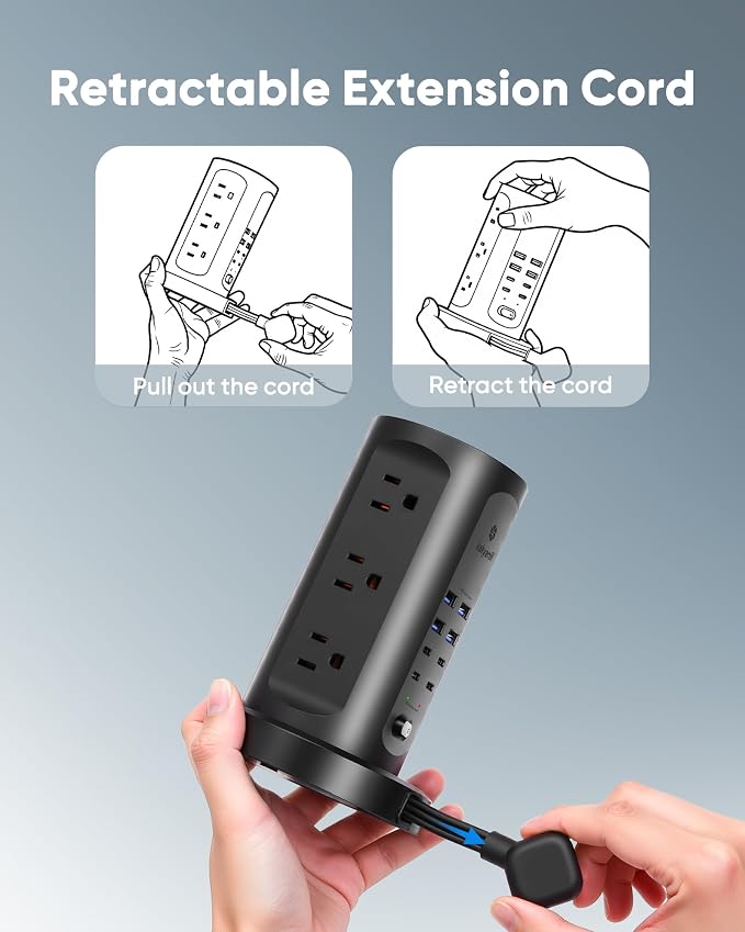 Kakyanill 30W USB Charging Station, Power Strip Tower - Image 2
