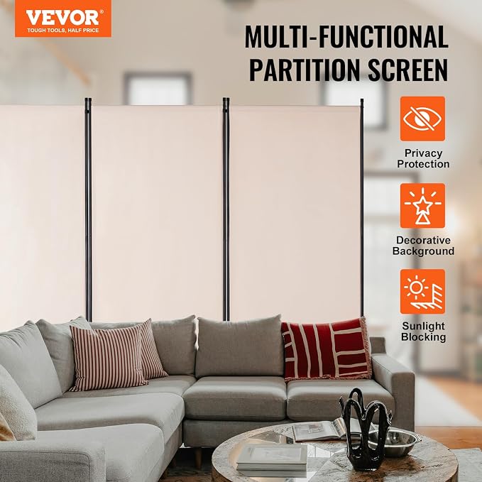 VEVOR Room Divider, 3 Panel Room Divider, Folding Privacy Screen and Portable - Image 2