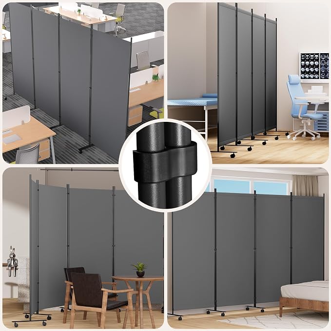 Room Divider 136'' Wide Folding Room Divider Panel - Image 8