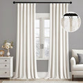 MIULEE Velvet Curtains 50W x 92L 2 Panels Ivory Blackout Curtains | Luxury by MIULEE