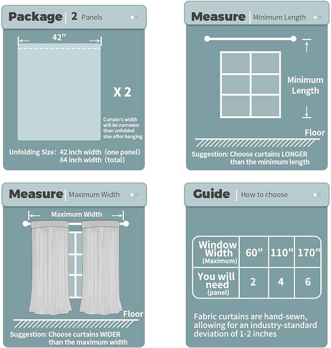 BGment Short Bedroom Blackout Curtains - Image 4