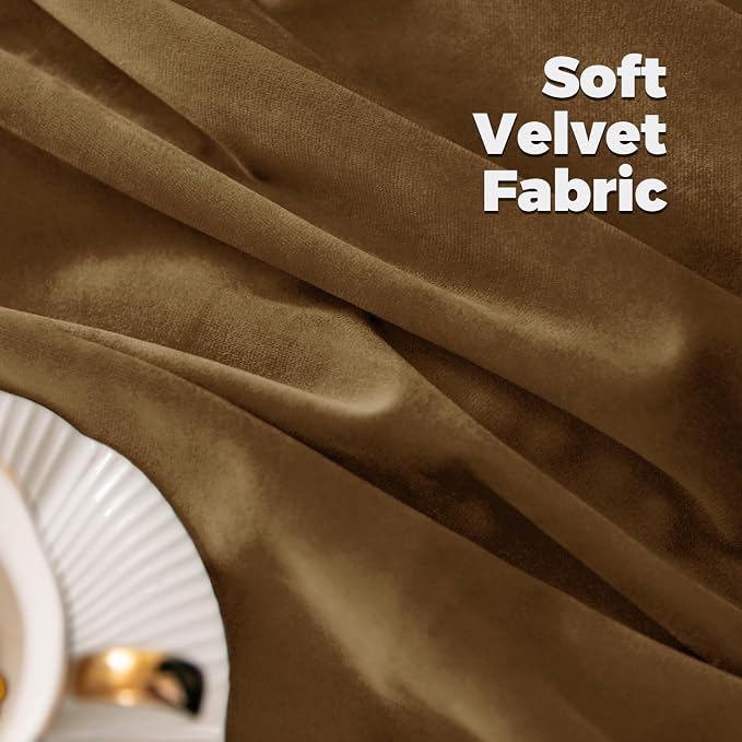 BGment Bronze Brown Velvet Blackout Living Room Curtains 84 Inches Long | Super - Image 5