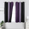 Black and Purple Ombre Blackout Curtains 54 Inch Length | Room Darkening by ESTELARTEXTILER