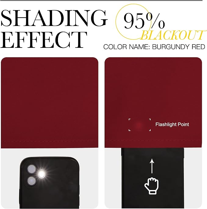 NICETOWN Christmas Burgundy Bedroom Curtains Blackout Draperies, Decorations - Image 5
