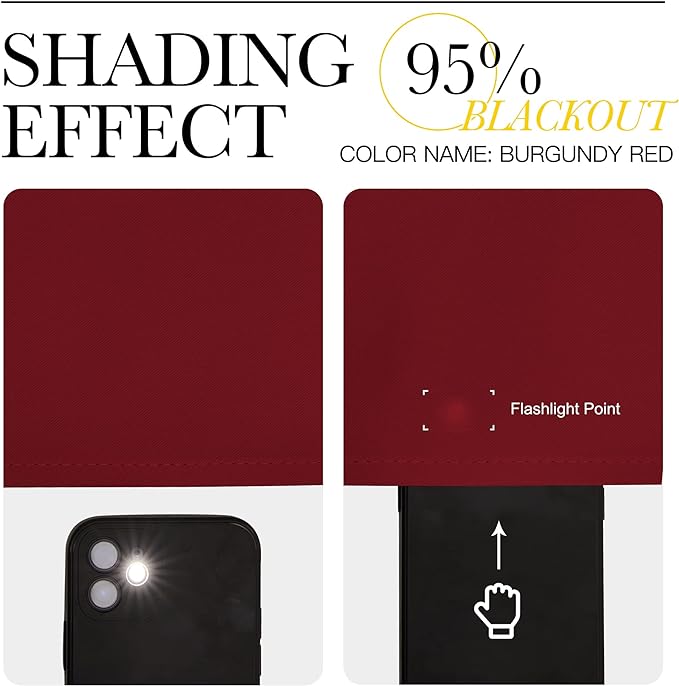 NICETOWN Christmas Burgundy Bedroom Blackout Draperies Panels - Image 6