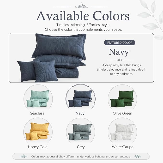 HZ & HY Oversized King Bedspreads 128x120, 5-Piece Quilt Set, Lightweight - Image 5