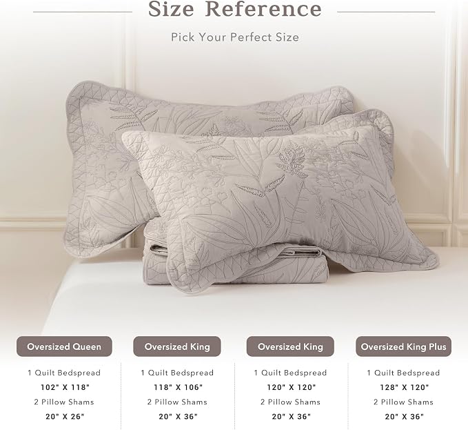 CozyTide Oversized King Bedspread 120x120, Pre-Washed Cotton Extra Large King - Image 7