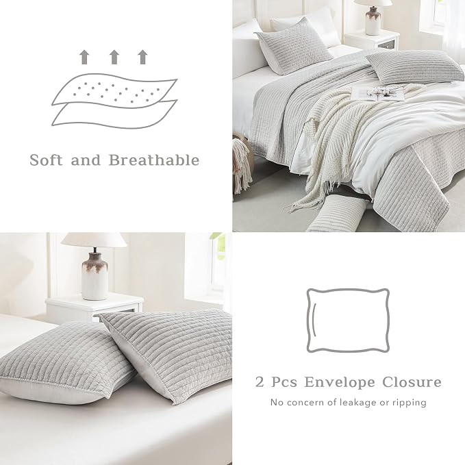 CozyTide Oversized King Quilt 120x120, Stone-Washed Cotton Oversized King - Image 5