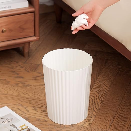 JiatuA Small Trash Can Plastic Wastebasket Round Garbage Container Bin - Image 2