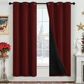Yakamok Burgundy Red Blackout Curtains 72 inches Long by Yakamok