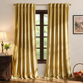 MIULEE Velvet Curtains 52x96 inches 2 Panels Gold Blackout Curtains | Luxury by MIULEE