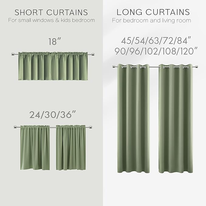 KOUFALL Nursery Curtains Boy Blackout, Sage Green Boho Woodland Theme Room - Image 7