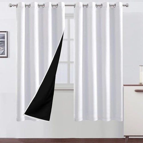 100% Blackout Curtains 52 x 72 Inch/2 Panels by Lemomo