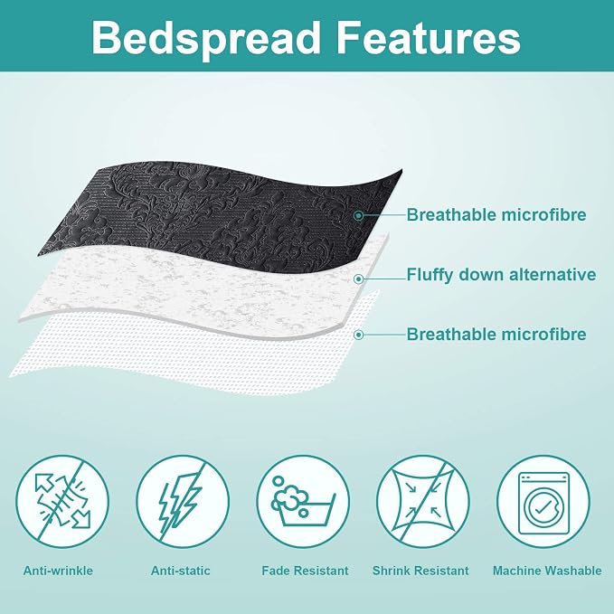 Hansleep Black Quilt Twin Size - Image 3