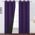 100% Blackout Curtains 40 x 84 Inch/Purple Curtains 2 Panels by Lemomo