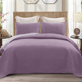 Exclusivo Mezcla Reversible Twin Quilt Bedding Set, Dusty Lavender | by ExclusivoMezcla