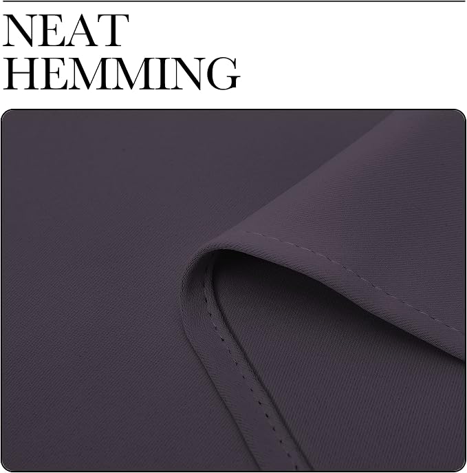 NICETOWN Greyish Purple Blackout Curtains 120 inches Length - Image 6