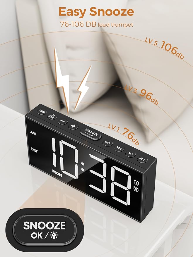 Digital Alarm Clock for Bedroom - Image 3