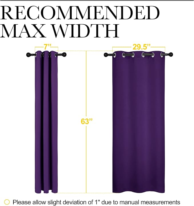 NICETOWN Thermal Curtains Insulated Blackout Draperies, Triple Weave Home - Image 7