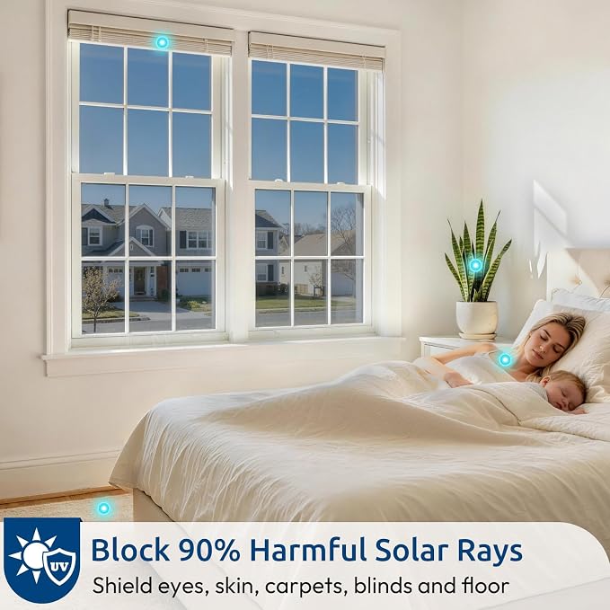rabbitgoo Window Privacy Film One Way, 29.5" x 196.8", Heat Sun Blocking Anti - Image 4