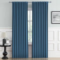 Denim Blue Blackout Curtain Panels 84 Inch Length 2 Panels Set by DUALIFE