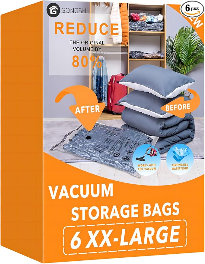 GONGSHI Vacuum Storage Bags, Space Saver Seal Bags by GONGSHI