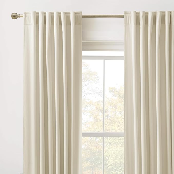 RYB HOME Velvet Curtains 102 inches Long, Extra Long High Ceiling Curtains | - Image 2