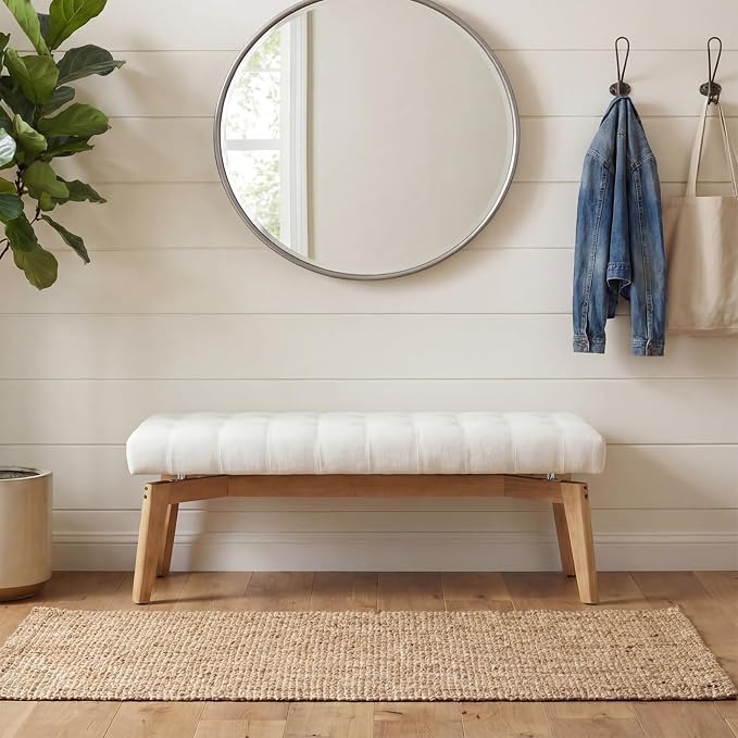 DUOMAY 45.5 Sherpa Upholstered End of Bed Bench - Image 7