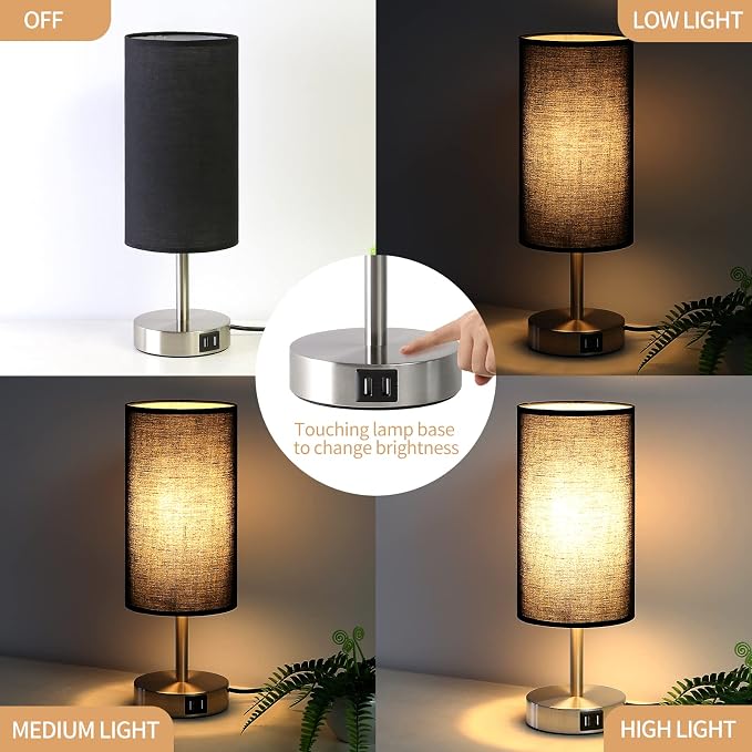 Bedside Lamp with USB Port - Image 2