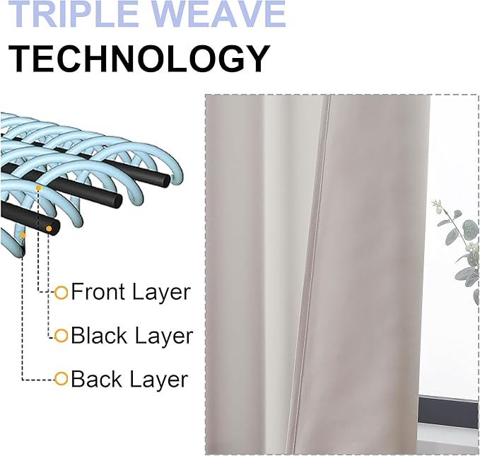 Simplebrand Natural Blackout Curtains - Image 5