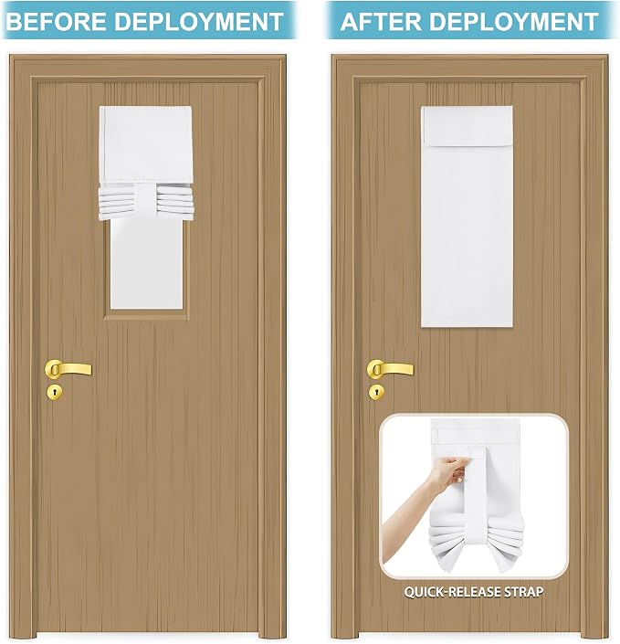 RYB HOME Classroom Door Window Cover, Room Darkening Door Curtain No Drill | - Image 5