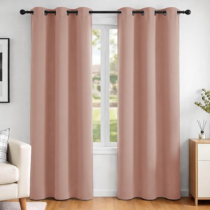 Deconovo Blackout Curtains for Bedroom and Living Room 90 Inches Long | Black by Unknown