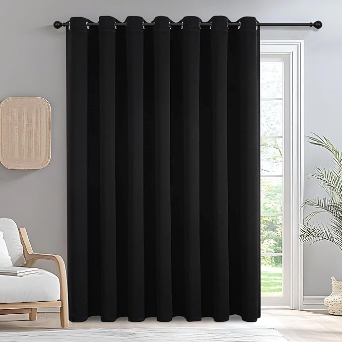 IGEMAEVE Blackout Curtains for Bedroom Grommet Black 100" W x 96" L | Bedroom | by IGEMAEVE