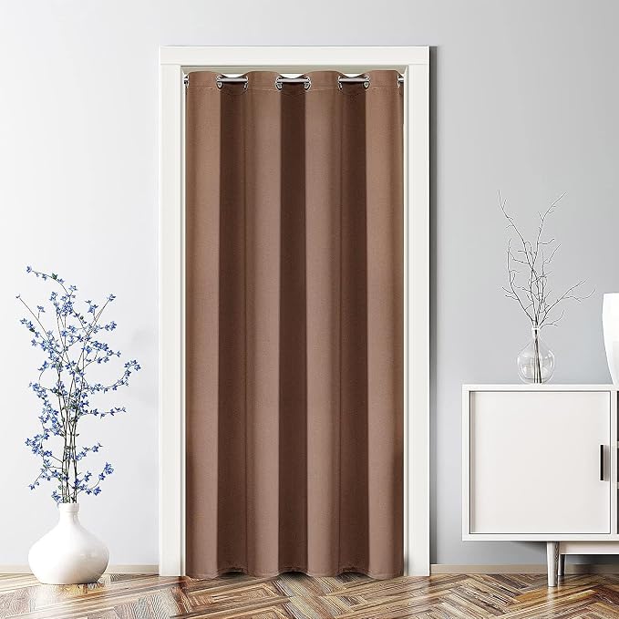 ChrisDowa Blackout Curtains Door Curtain Doorway Closet Drapes, 1 Panel | 52W x by ChrisDowa