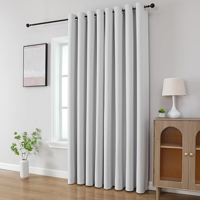 CUCRAF Grayish White Blackout Curtains 45 inch Length 2 Panels Set, Room - Image 9
