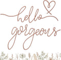 Metal Hello Gorgeous Wall Art Minimalist Wall Decor, Rose Gold, Classic | by Hicarer
