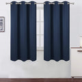Navy Blackout Curtains/38 x 54 Inch Length/Set of Two Panels Grommet Bedroom by Lemomo